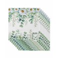 thumbnail image 1 of Green Eucalyptus Leaves Cloth Napkins Set of 8 Reusable Dinner Napkins, Summer Botanical Daisy Floral Cocktail Napkin Washable Table Napkins for Wedding/Holiday Party/Baby Shower 20"x20", 1 of 7