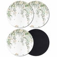 thumbnail image 1 of Green Eucalyptus Leaves Coasters Set of 4, Absorbent Coasters for Drinks, Spring Floral Weeping Farmhouse Coaster for Desk Coffee Table Protection, Home Decor House Warming Gifts 4", 1 of 8