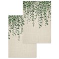 thumbnail image 1 of Green Eucalyptus Leaves Kitchen Dish Towels for Drying Dishes Set of 2, Summer Botanical Weeping Rustic Waffle Weave Microfiber Hand Tea Bathroom Towels Quick Dry & Absorbent Towel 15.7x23.6, 1 of 7