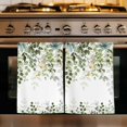 thumbnail image 1 of Green Eucalyptus Leaves Kitchen Towels Set of 1, Summer Botanical Weeping Absorbent Dish Towels for Kitchen, Microfiber Hand Towel, Quick Drying Tea Towel for Cleaning Decorative Dishcloths, 1 of 7