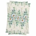thumbnail image 1 of Green Eucalyptus Leaves Kitchen Towels Set of 2, Water Absorbent Dish Towel, Spring Daily Flowers Plants Beige Decorative Hand Towels - Quick Drying Cloth for Cooking Baking, 18x28 Inch, 1 of 8
