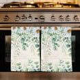 thumbnail image 1 of Green Eucalyptus Leaves Kitchen Towels Set of 3, Spring Daily Flowers Plants Beige Absorbent Dish Towels for Kitchen, Microfiber Hand Towel, Quick Drying Tea Towel for Cleaning Decorative Dishcloths, 1 of 7