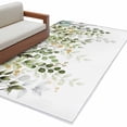 thumbnail image 1 of Green Eucalyptus Leaves Large Area Rugs for Bedroom Living Room, Soft Non Slip Carpet Bedside Rug, Summer Botanical Weeping Rectangular Floor Cover Kitchen Accent Rug 2.7'x5' for Dining Room/Office, 1 of 9