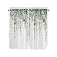 thumbnail image 1 of Green Eucalyptus Leaves Living Room Curtains 72 Inches length, Spring Pastoral Rustic Botanical Window Treatment Curtain Drapes, Light Filtering Drapes for Bedroom Laundry Room, 52"x72", 2 Panels, 1 of 7