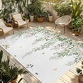 thumbnail image 1 of Green Eucalyptus Leaves Outdoor Rug for Patio/Deck/Porch, Non-Slip Large Area Rug 5 x 7 Ft, Spring Floral Weeping Farmhouse Indoor Outdoor Rugs Washable Area Rugs, Camping Rug Carpet Runner, 1 of 8