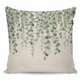 thumbnail image 1 of Green Eucalyptus Leaves Pillow Covers 20x20 Inch Decorative Throw Pillow Cover, Summer Botanical Weeping Rustic Sofa Pillowcases Accent Cushion Case Home Decor Bedroom Living Room, 1 of 6