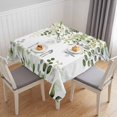 thumbnail image 1 of Green Eucalyptus Leaves Table Cloth Waterproof Tablecloths, Summer Botanical Weeping Tablecloth Dining Table Cover for Kitchen Party Tabletop Outdoor, Square Tablecloth 60x60 Inch, 1 of 9
