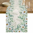 thumbnail image 1 of Green Eucalyptus Leaves Table Runner 70 Inches Long Farmhouse Dress Scarves, Spring Daily Flowers Botanical Linen Dining Tablerunner for Coffee Table/Kitchen Island/Party Décor, 13" x 70", 1 of 8