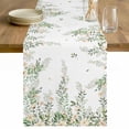 thumbnail image 1 of Green Eucalyptus Leaves Table Runner - 72 Inch Long Spring Floral Weeping Farmhouse Cotton and Linen Blended Dress Scarves Farmhouse Table Runner for Kitchen Dining, Coffee Table, 13" x 72", 1 of 8