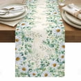 thumbnail image 1 of Green Eucalyptus Leaves Table Runner - 90 Inch Long, Kitchen Dining Table Runner Dresser Scarves, Spring Daily Flowers Plants Beige Farmhouse Decor for Coffee Tables Wedding Party Banquet, 1 of 8