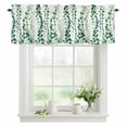 thumbnail image 1 of Green Eucalyptus Leaves Valances for Windows, Rod Pocket Kitchen Valance Curtains - Soft & Washable Small Window Treatment for Living Room, Bathroom, Leaf Vines 54x18inch, 1 Panel, 1 of 9