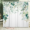 thumbnail image 1 of Green Eucalyptus Shower Curtain, Plant Leaf Herbs Spring Nature Waterproof Fabric Machine Washable with Hooks for Bathroom Bathtub Decor 72Wx84H, 1 of 6