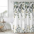 thumbnail image 1 of Green Eucalyptus Small Stall Shower Curtain, Waterproof Shower Curtains for Bathroom, Watercolor Spring Weeping Botanical Washable Fabric Bath Curtain for Bathtub Decoration with Hooks 36x78 Inches, 1 of 9