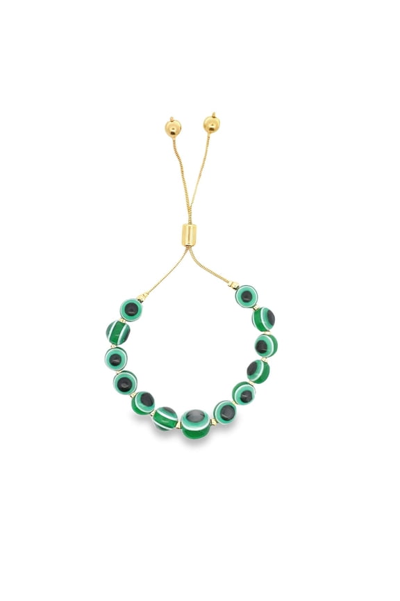 Green Evil Eye Bracelet (I510)