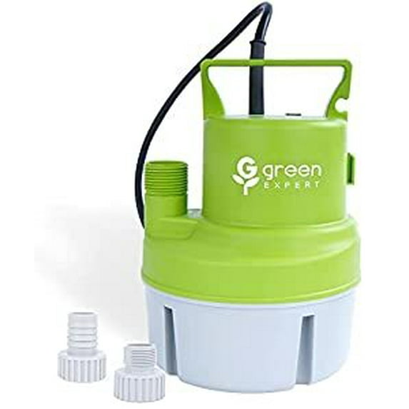 Green Expert 1/6HP Handy Utility Pump Submersible 25-Foot Power Cord Portable to Remove Water in Pools Hot Tub Flooded House Basement Sump Heater Backup Drain Pump Easy to Use