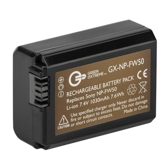 Green Extreme NP-FW50 Lithium-Ion Rechargeable Battery Pack (7.4V, 1030mAh)