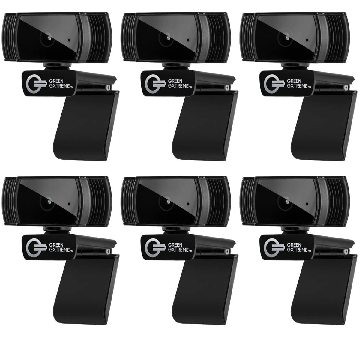 Green Extreme T200 Full HD Webcam 1080p 30FPS Widescreen Mode, Autofocus System, Hi-Speed USB 2.0 (6-Pack)