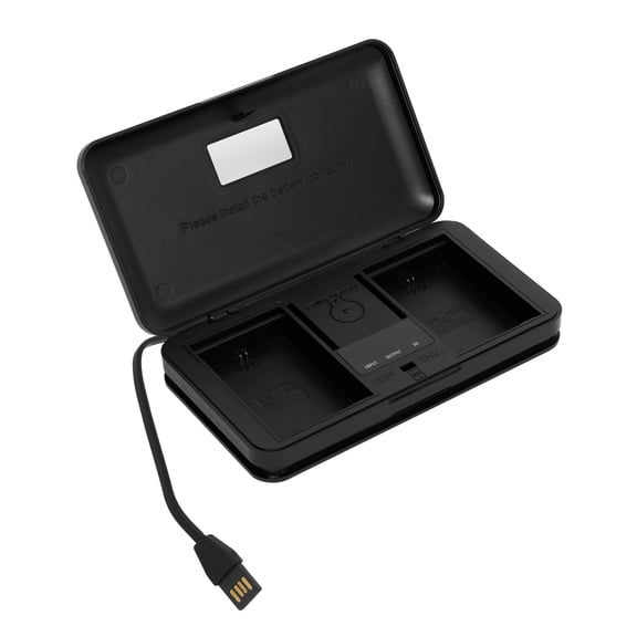 Green Extreme USB LCD Dual Charger Case for Canon LP-E6/LP-E6NH Battery