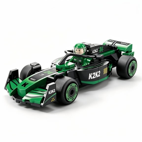 Green F1 Race Car Building Block Set 137 Pieces Formula 1 Pull Back Vehicle Interlocking Construction Bricks Model Kit