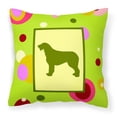 thumbnail image 1 of Green Fabric Decorative Pillow with Dog Silhouette, 1 of 4