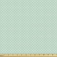 thumbnail image 1 of Ambesonne Green Fabric by the Yard Upholstery, Retro Little Polka Dots, 2 Yards, Mint Green White, 1 of 4