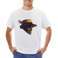 thumbnail image 1 of Green Face + Yellow Hat Men’s Graphic T-shirt Vintage Short Sleeve Sport Tee White L, 1 of 2