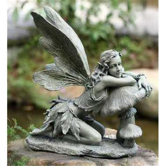 Green Fairy on Mushroom resin