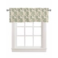 thumbnail image 1 of Green Fall Leaves Kitchen Valances for Windows Farmhouse Linen Window Valance Curtain for Living Room Window Treatment Vintage Farmhouse Botanical Burlap Valance Rod Pocket Topper Drape, 54 x 18 Inch, 1 of 6