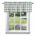 thumbnail image 1 of Green Farmhouse Kitchen Curtain Valances for Windows Farmhouse Short Curtains, Buffalo Plaid Check Lattice White Grid Rod Pocket Valance Curtain for Bedroom Cafe Living Room 54"x18", 1 of 8