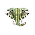 thumbnail image 1 of Green Fashion Elephant Lapel Brooch Pin for Women Rhinestone Animal Clip Collar Sweater Clothes Brooches Pins, 1 of 3