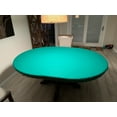 thumbnail image 1 of Green Felt Poker table cover fits oval / round table with leaf insert - 48 * 66 - made to order by Playezze - Custom MADE IN AMERICA- FREE SHIP, 1 of 3