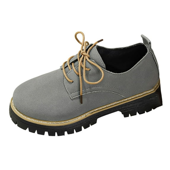 Green Female Casual Loafers With Round Toe And Lace-Up For Comfortable Wear