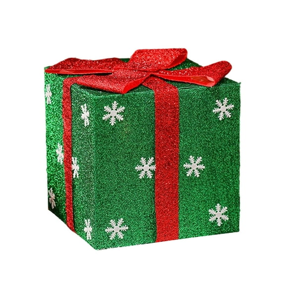 Green Festive Gift Box For Tree Base And Home Decoration Pvc Build With Measurements 20 By 20 By 20 Centimeters