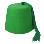 Green Fez with Green Tassel - S - Green