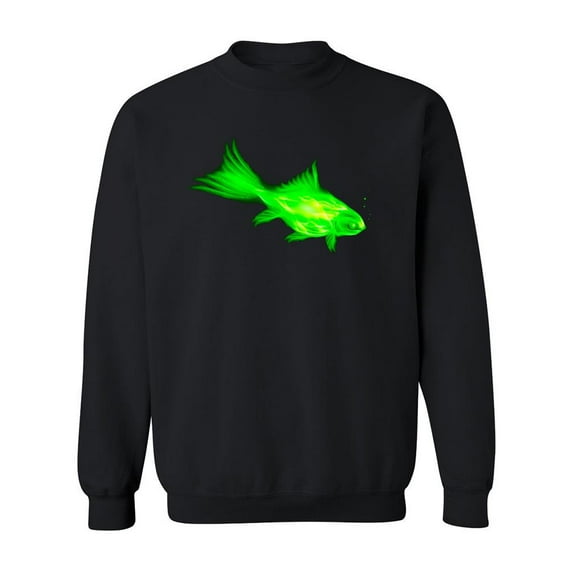 Green Fish Sweatshirt Men -Image by Shutterstock, Male Small