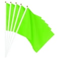 thumbnail image 1 of Green Flag Stick, Hand Held Small Mini DIY Flag 11.8x7.8 Inch Rectangle 25 Pcs, 1 of 5