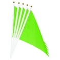 thumbnail image 1 of Green Flag Stick, Hand Held Small Mini DIY Flag 8.2x5.5 Inch Triangle Pack of 20, 1 of 5
