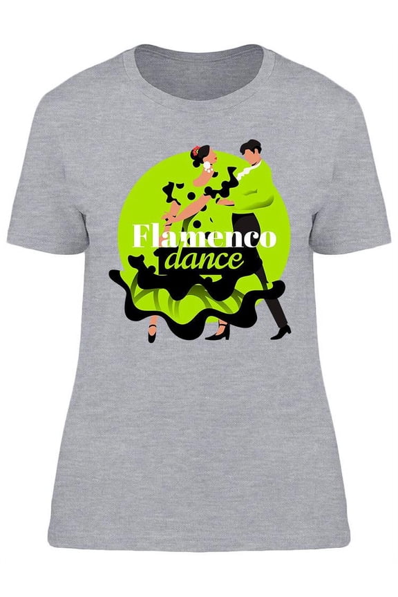 Green Flamenco Dancers Design T-Shirt Women -Image by Shutterstock, Female Medium