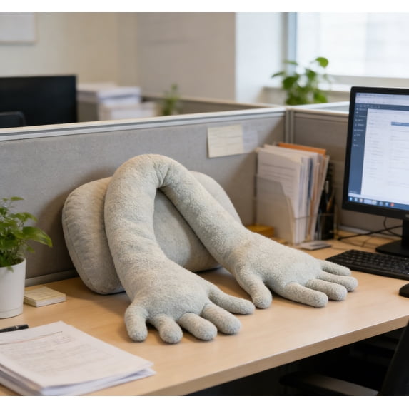 Green Fleece Hand Pillow - Soft Long Cushion for Nap & Leg Support, Removable & Easy to Clean, Adorable Decor with Soft Plush, Party Decorations, Football Party Decorations, 1pc