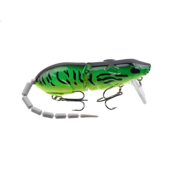 Green Floating Fishing Lure with Rotating Tail for Bass Trout Surface Fishing Minnow Bait for Freshwater Saltwater Lakes Rivers Plastic Artificial Lure for Long Cast Anglers
