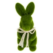 Green Flocked Standing Bunny