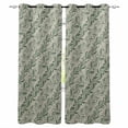 thumbnail image 1 of Green Floral Black Out Curtains 54 Inch Long, Short Curtains for Small Window, Spring Flowers Pattern Botanical Vintage Room Darkening Farmhouse Window Curtains for Kitchen Bedroom 42"x54" 2 Panels, 1 of 8