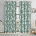 thumbnail image 1 of Dashan Green Floral Blackout Curtains for Living Room,Farmhouse Window Drapes for Bedroom,52x84 Inch,Set of 2, 1 of 6
