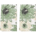 thumbnail image 1 of Green Floral Boho Kitchen Towels Dish Towels, 18x26 Inch Seasonal Spring Summer Decoration Hand Towels Set of 2, 1 of 6