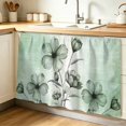 thumbnail image 1 of Green Floral Cabinet Curtain 32"Wx55"L,Dustproof Pantry Door Curtain W/ Self Adhesive Tape,Country Rustic Ombre Painting Art Watercolor Tall Storage Cover Privacy Drape for Bathroom Kitchen, 1 of 9