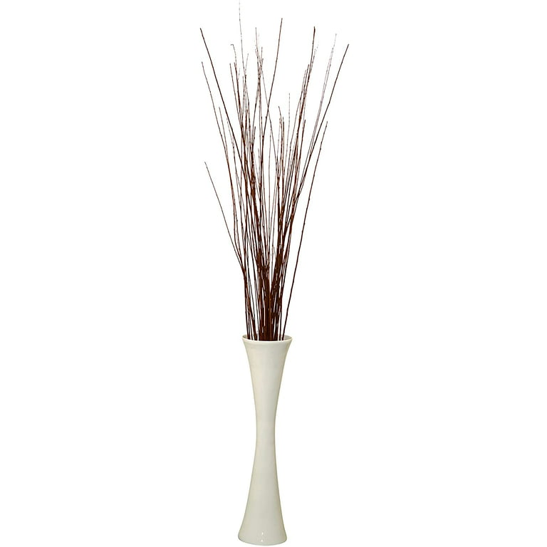 Dried Floral Floor Stem Mahogany) | 60-70 Decorative Tall Feet Branches (Light Craft Willow 3-4 Vase Filler Asian Green