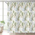 thumbnail image 1 of Green Floral Elegant Shower Curtain Boho Floral Plants Leaves Herbs Ferns Sage Green Modern Farmhosue Bathroom Decor Green Watercloor Botanical Bathroom Accessories 70X70IN, 1 of 6