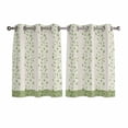 thumbnail image 1 of Green Floral Kitchen Curtains Window Panels, Spring Flowers Insulated Window Treatment Curtain, Grommet Curtains for Bedroom/Living Room/Bathroom, 2 Piece 42"Wx45"L, 1 of 8