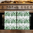 thumbnail image 1 of Green Floral Kitchen Towels Set of 4, Vintage Farmhouse Garden Flower Leaves Absorbent Dish Towels for Kitchen, Microfiber Hand Towel, Quick Drying Tea Towel for Cleaning Decorative Dishcloths, 1 of 7