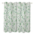thumbnail image 1 of Green Floral Pattern Print Blackout Curtains Window Drapes Room Darkening Thermal Insulated Grommets Blackout Curtains, for Living, Dining, Bedroom,2 Panels, 1 of 6